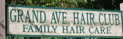 Grand Avenue Hair Club outdoor sign